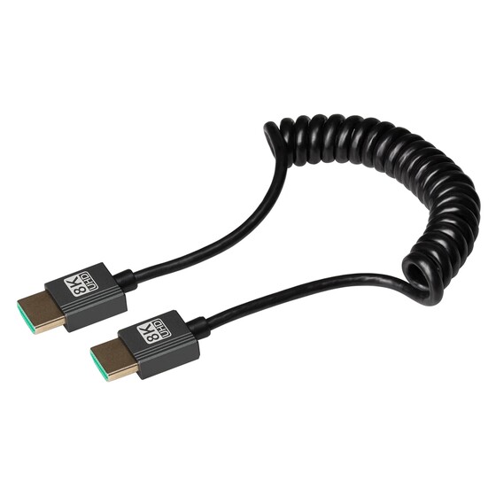 HDMI–HDMI 8K Ultra HD susuktas (coiled) kabelis 1 m