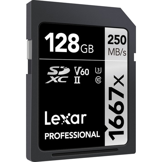 Lexar 128GB Professional 1667x, (V60) R250/W120