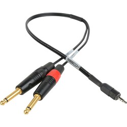 Dual 6.5mm to 3.5mm jack skirtas kompiuteriams ir telefonams
