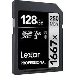 Lexar Professional 128GB 1667x, (V60) R250/W120 SDXC