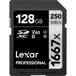 Lexar Professional 128GB 1667x, (V60) R250/W120 SDXC