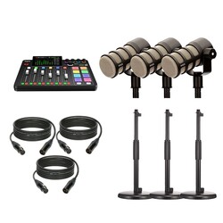 Rode Podcast mikrofonų rinkinys, 3 kit